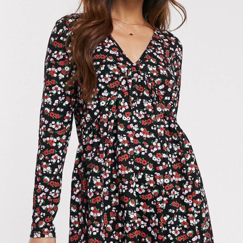 Long sleeve smock dress